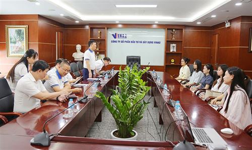 VINA2 đón đoàn sinh viên thực tập khóa 2022-2027 khoa kinh tế và quản lý xây dựng – Trường Đại học Xây dựng Hà Nội