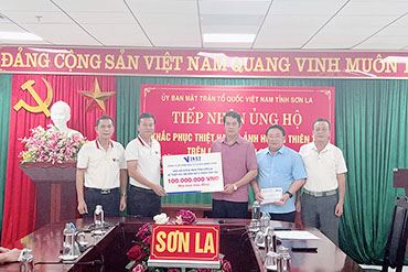 VINA2 ủng hộ tỉnh Sơn La khắc phục thiệt hại do ảnh hưởng bởi cơn bão số 3 (YAGI)