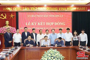Liên danh VINA2 - Bắc Nam ký kết hợp đồng Dự án Khu đô thị dịch vụ cửa ngõ Mộc Châu
